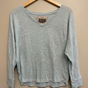 Anthropologie Waffle Knit Medium Light Mint Green